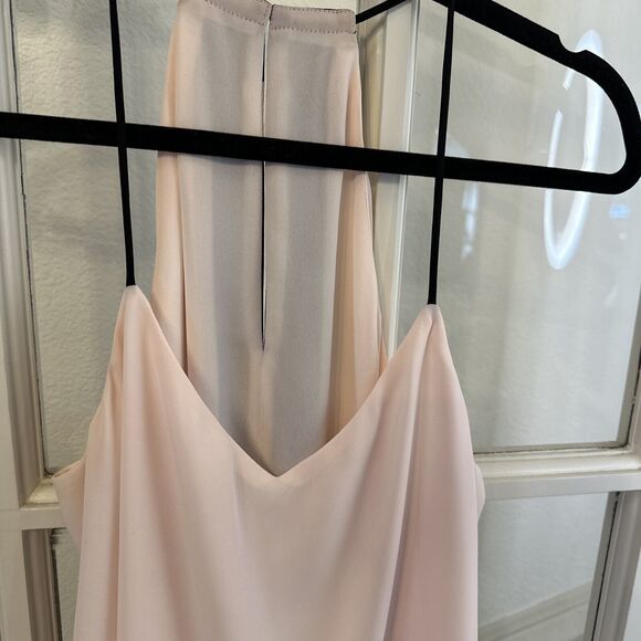 Express Women's Pink Black Spaghetti Strap Racerback Halter Tank Top Small - Picture 2 of 9